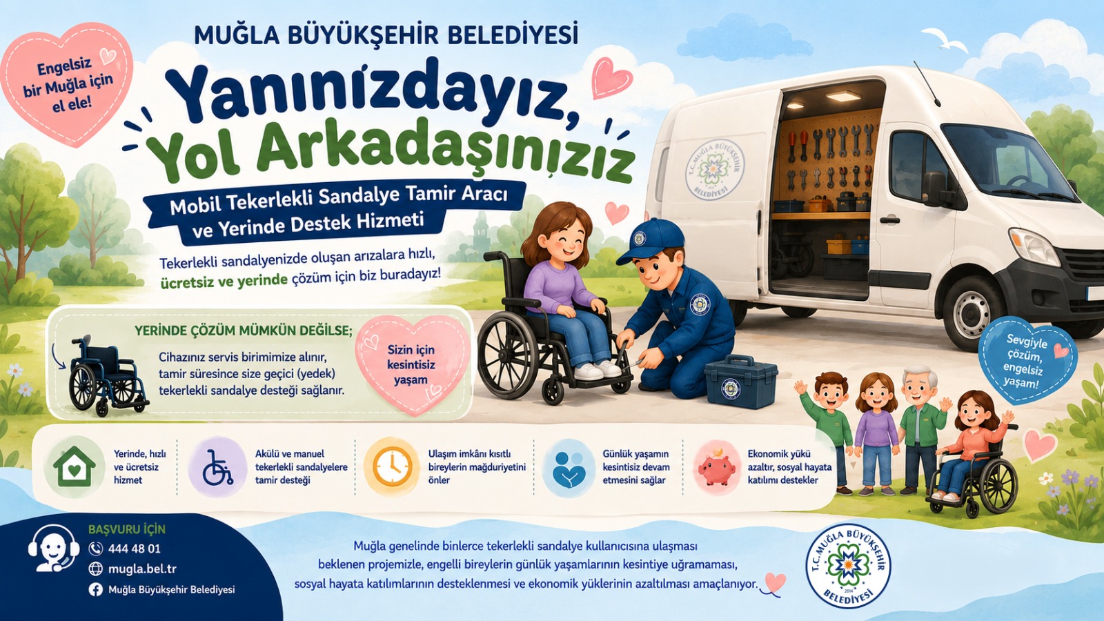 Mobil Tekerlekli Sandalye Tamir Aracı Engelsiz Muğla İçin Yollarda  “Hayatı Durdurmayan Destek”